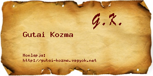 Gutai Kozma névjegykártya